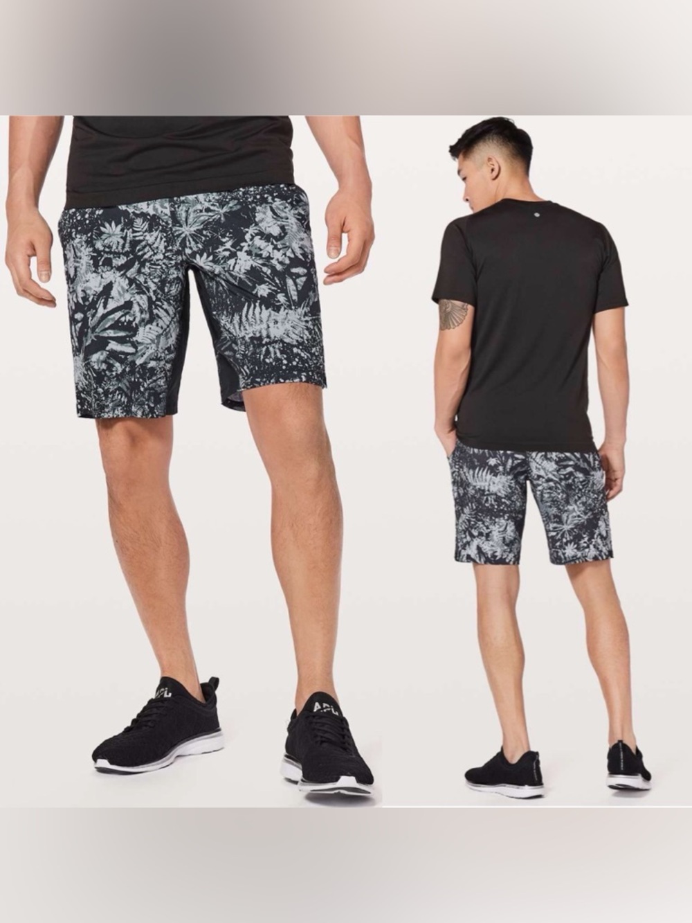 Lululemon Lined T.H.E. Short 9” in Canopy Ice Grey Black Small
